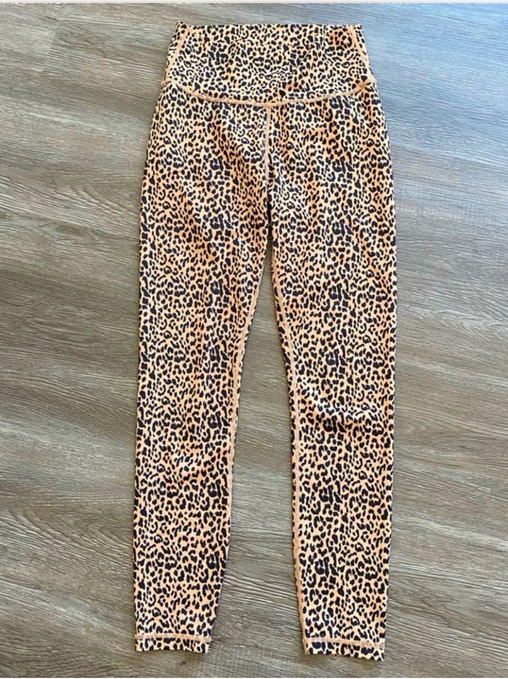 Anthropologie Allfenix  Leopard Print Leggings in Tan and Black
